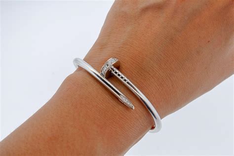 white gold cartier nail bracelet|cartier justin un clou.